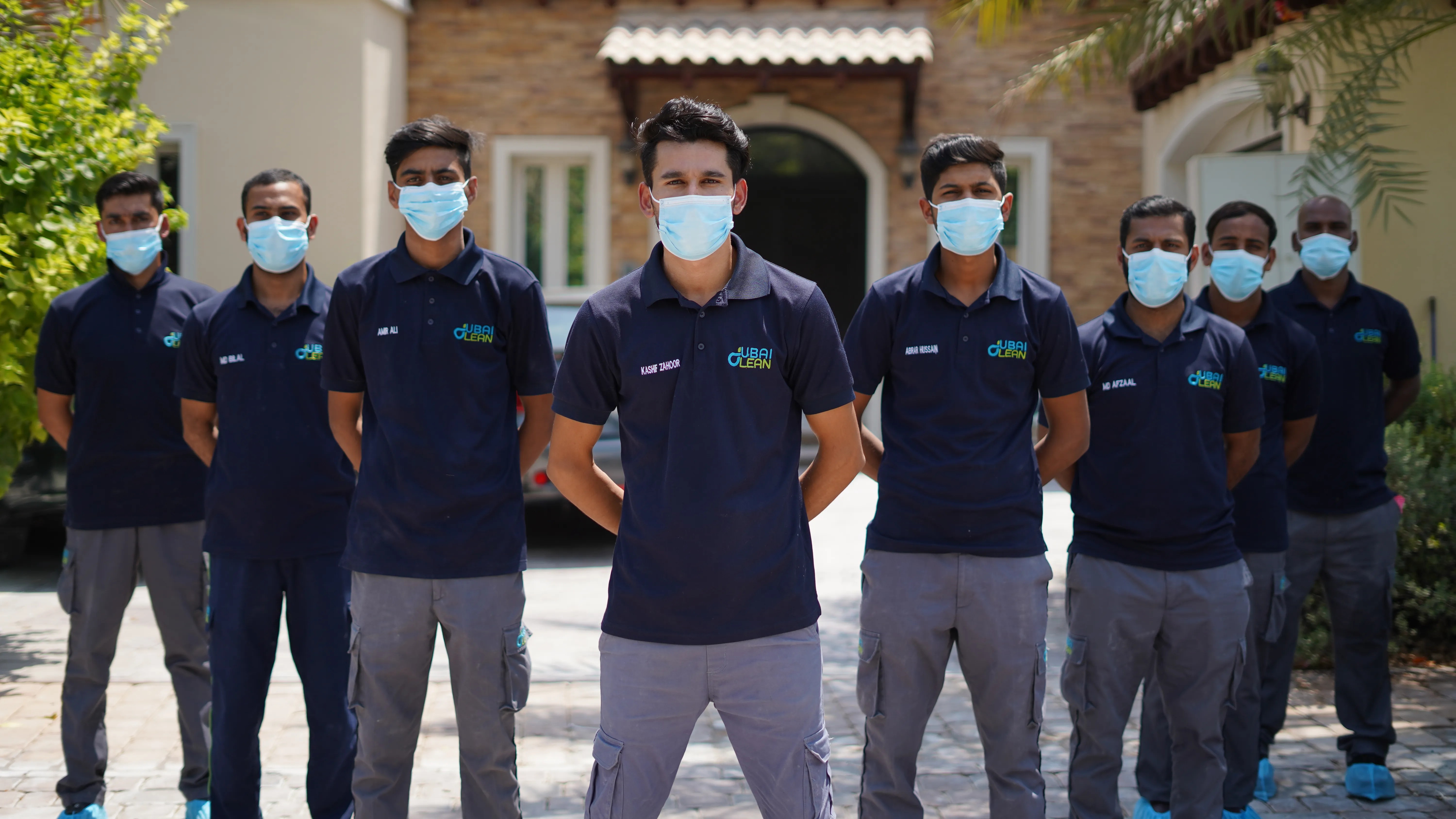 Professional cleaning team